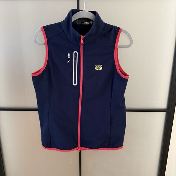 Ralph Lauren Womens S Vest Performance Sport Sleeveless Jacket Full Zip Navy RLX - Picture 1 of 10